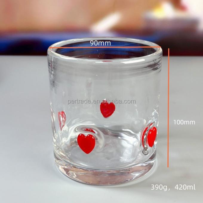 Confeti Decorativo DOF Vidro feito à mão Cristal Tumbler Gelas de Água México Rock Copo de vidro para festa de casamento presente 5