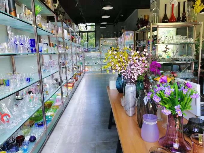 Handmade Amber Glass Vase Modern Unique Vase for Table Centerpiece Decorative Flower Vases for Home Office Wedding(S size) 14