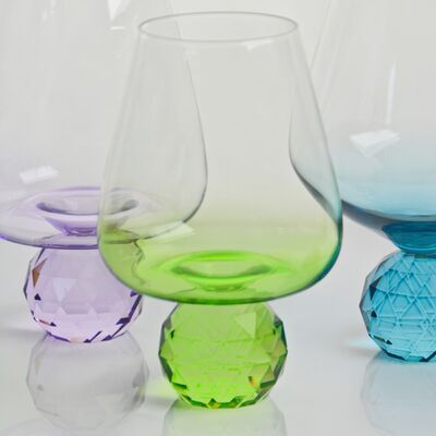 Crystal Wine Glass Mouth Blown Hand Blown Glass with Color Gradient and Multiple Size Options Ideal for Parties and Gifts