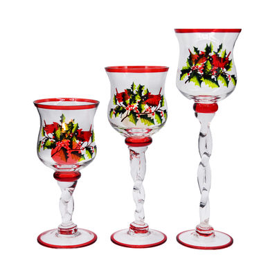 Glass Candle Holders For Christmas