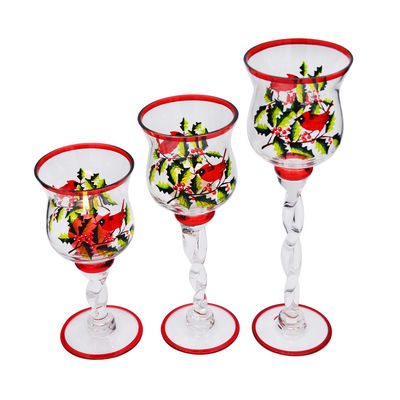 Glass Candle Holders For Christmas