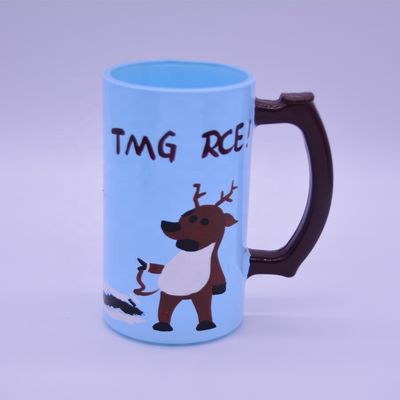 Color Decorated Steins Customize Handpainted Glass Beer Mug