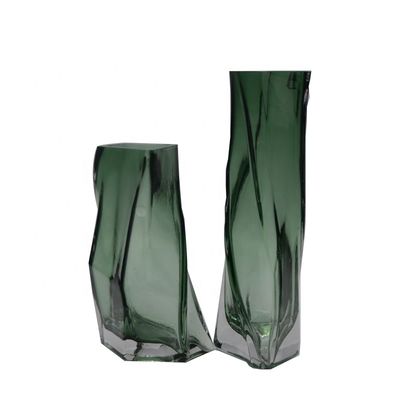 3 Size Warped Grey Color Tall Centerpiece Vases