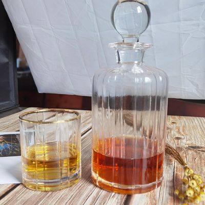 Customized Gold Rim Whole Set Handmade Whiskey Glass