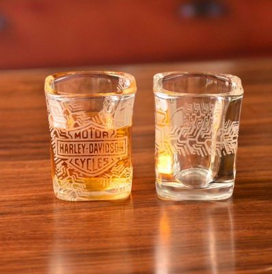Brands Logo Square Shot Glasses , Wedding Shot Glasses For Sprit Drinking