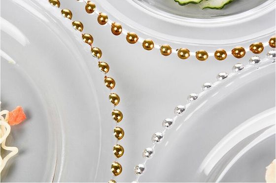 Gold Decorated Glass Charger Plates