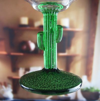 Ins Cactus Plant Stemed Round Vintage Martini Glasses