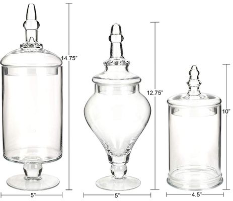Bird Handle Glass Canister With Lid