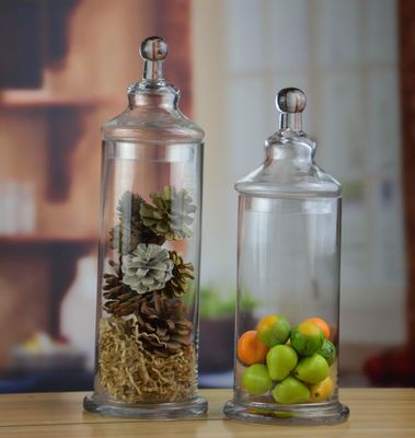 Bird Handle Glass Canister With Lid
