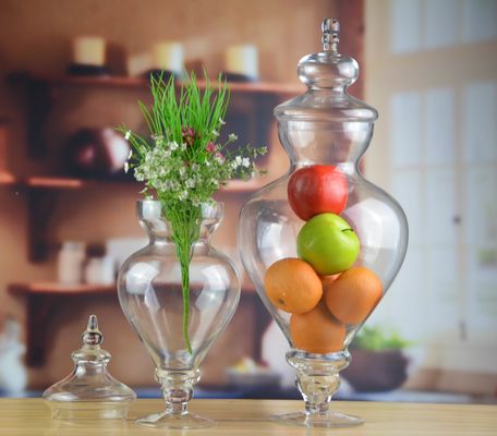 Bird Handle Glass Canister With Lid