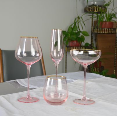 Pink Crystal Cocktail Glasses