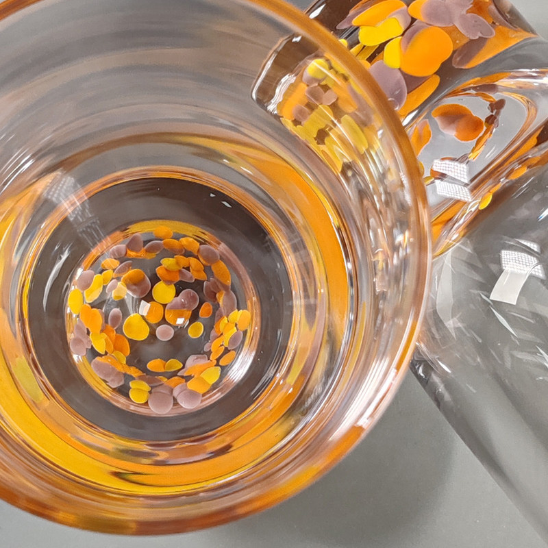 qualidade Cristal de vidro Confeti artesanal Decorativo DOF Vidro Tumbler Gelas de água México Rock Copo de vidro Festa de casamento Vinho presente fábrica