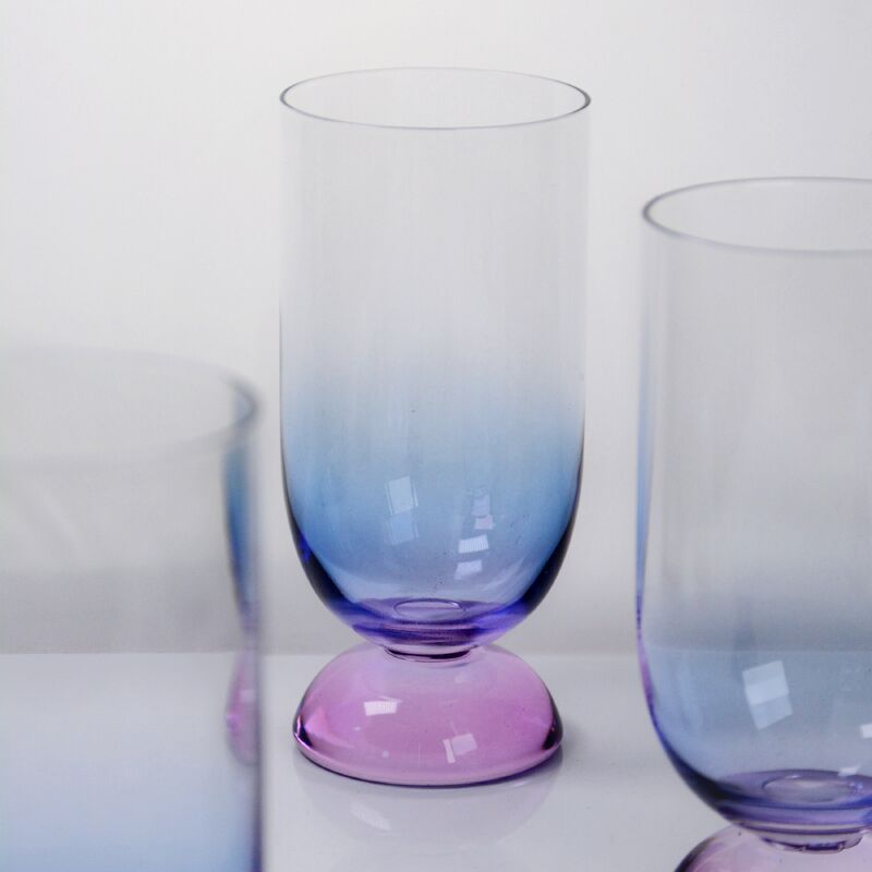 qualidade Handblown Crystal Wine Glass Goblet with Two-color Gradient and Frosted Base for 400ml Wine Cocktail & Home Decor fábrica