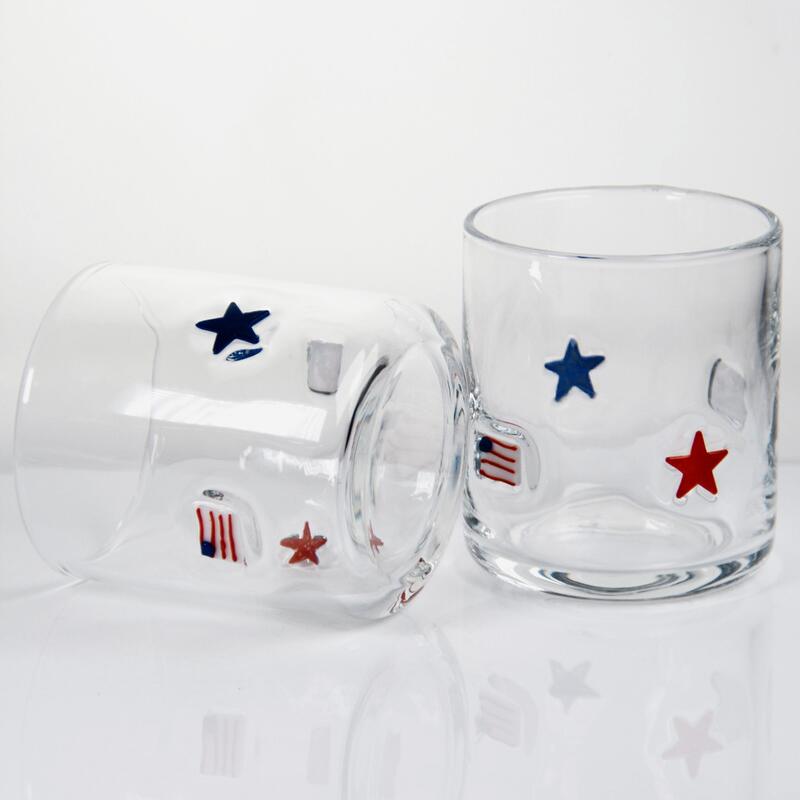 qualidade Ícone de Vidro Patriótico Soprado à Mão com Capacidade de 400ml - Copo Transparente para Whisky e Coquetéis fábrica