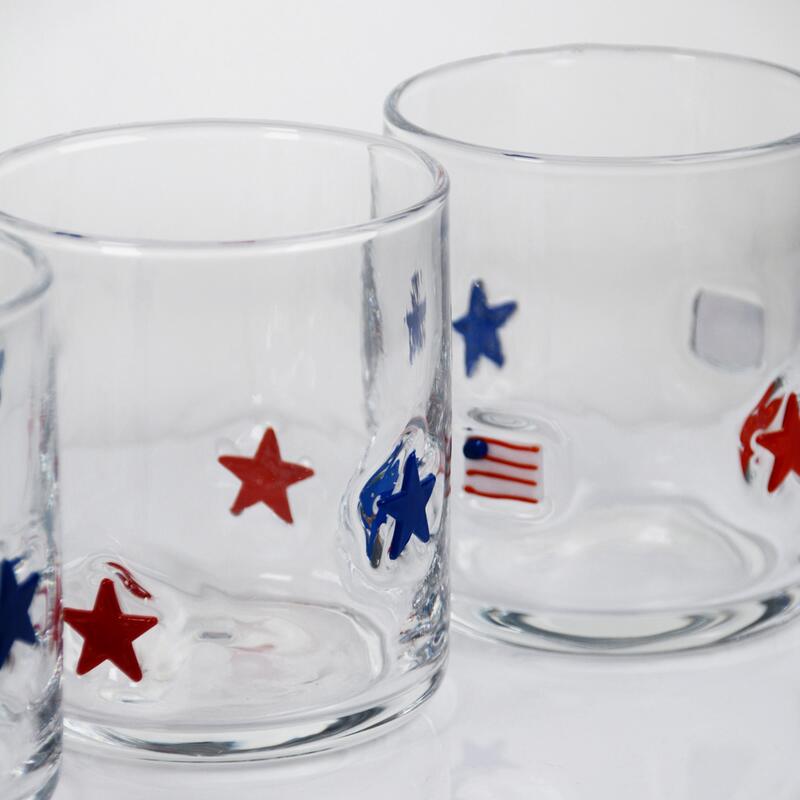 qualidade Ícone de Vidro Patriótico Soprado à Mão com Capacidade de 400ml - Copo Transparente para Whisky e Coquetéis fábrica