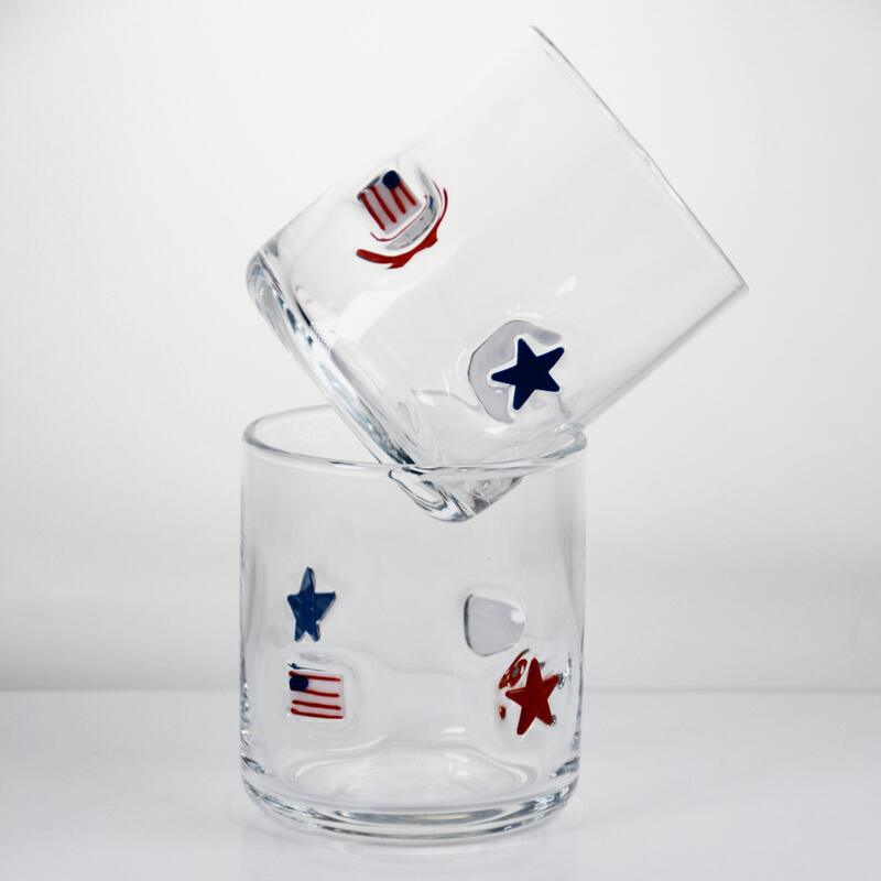 qualidade Ícone de Vidro Patriótico Soprado à Mão com Capacidade de 400ml - Copo Transparente para Whisky e Coquetéis fábrica