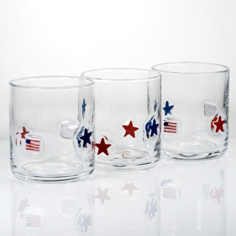 qualidade Ícone de Vidro Patriótico Soprado à Mão com Capacidade de 400ml - Copo Transparente para Whisky e Coquetéis fábrica