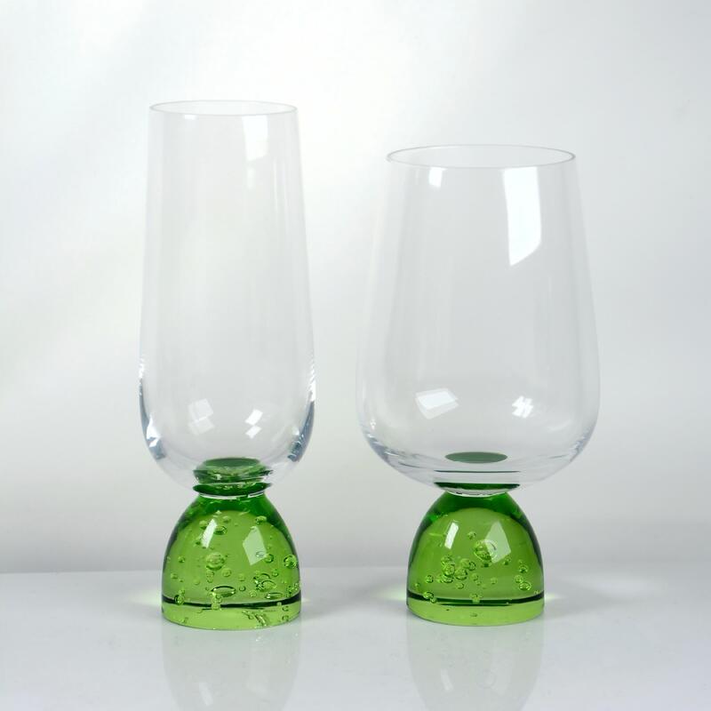 qualidade Copo de vidro de cristal de base de bolhas feito à mão com vidro de cristal livre de chumbo para jantar elegante fábrica