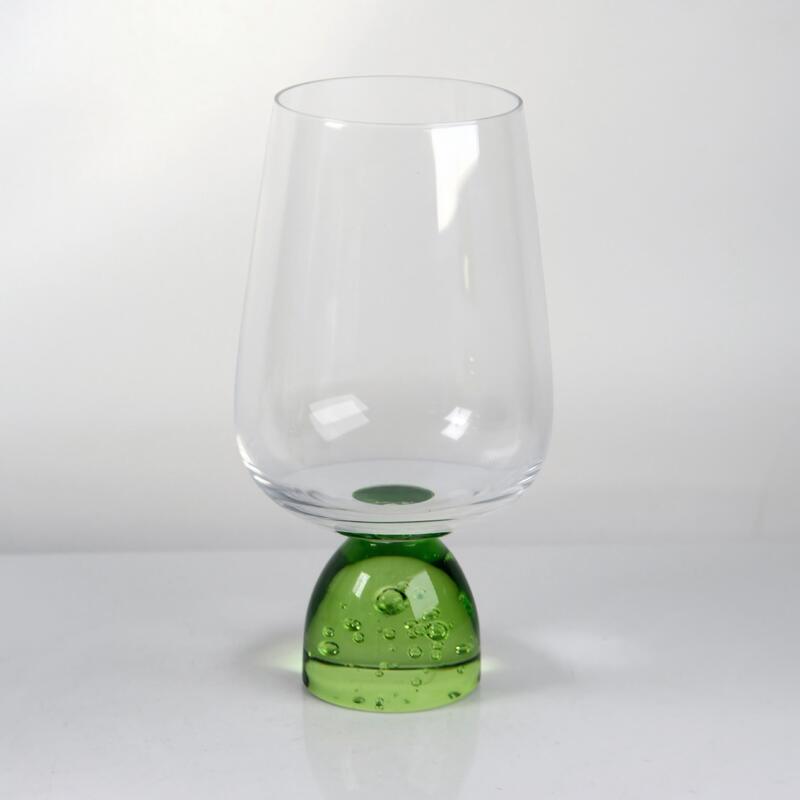 qualidade Copo de vidro de cristal de base de bolhas feito à mão com vidro de cristal livre de chumbo para jantar elegante fábrica