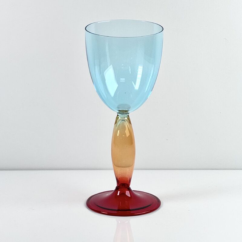 Qualidade Hand-Blown Gradient Color Borosilicate Wine Glasses, Multi-Color Artistic Stem Goblets for Wine, Cocktail, Home Bar & Party Decor fábrica