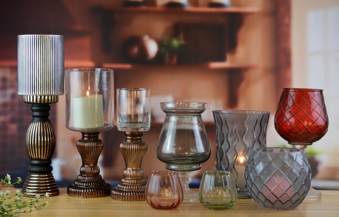 qualidade Candeeiros de pilares antigos feitos à mão com pé de prata fábrica