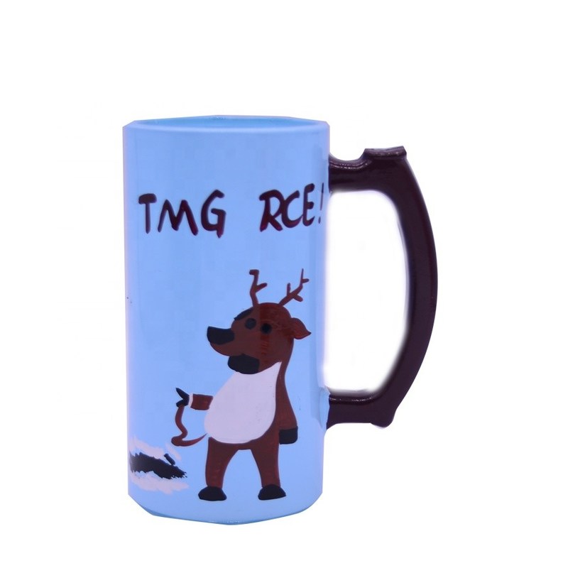 qualidade Taças de cerveja de vidro pintadas à mão fábrica