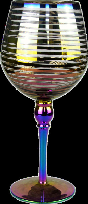 qualidade Os círculos do laser modelam a haste iridescente de Crystal Wine Glass With Pearl fábrica