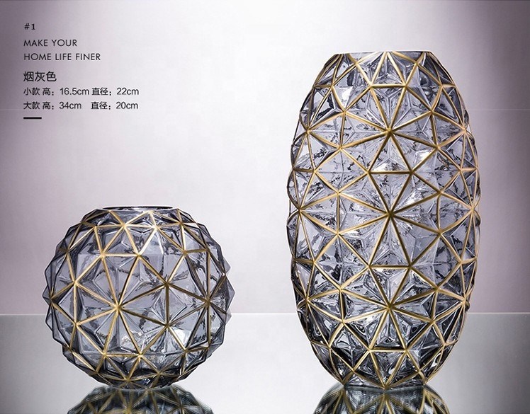 qualidade Vaso de vidro decorativo pintado à mão para casamento fábrica