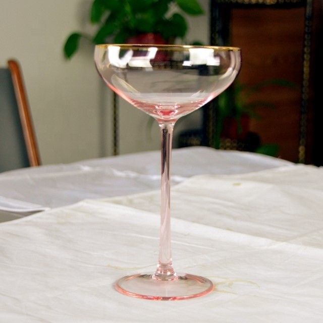Pink Crystal Cocktail Glasses