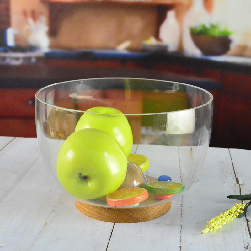 qualidade 9 "Cristal Storage Glass Salad Bowl Designed With Hand Blown Crystal Glass And Solid Wood Stand Showcasing A Peak Bottom That Enhances Any Dining Experience 9" Crystal Storage Glass Salad Bowl Designed With Hand Blown Crystal Glass And Solid Wood Stand Showcasing A Peak Bottom That Enhances Any Dining Experience 9" Crystal Storage Glass Salad Bowl Designed With Hand Blown Crystal Glass And Solid Wood Stand Showcasing A Peak Bottom That Enhances Any Dining Experience fábrica