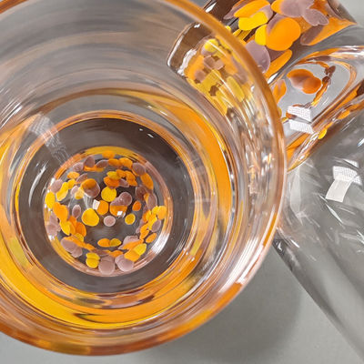 qualidade Cristal de vidro Confeti artesanal Decorativo DOF Vidro Tumbler Gelas de água México Rock Copo de vidro Festa de casamento Vinho presente fábrica