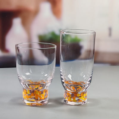 qualidade Cristal de vidro Confeti artesanal Decorativo DOF Vidro Tumbler Gelas de água México Rock Copo de vidro Festa de casamento Vinho presente fábrica