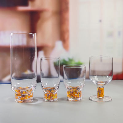 qualidade Design moderno e feito à mão Cocktail colorido Gelas de bebida Confeti personalizado Bebidas Highball Glass fábrica