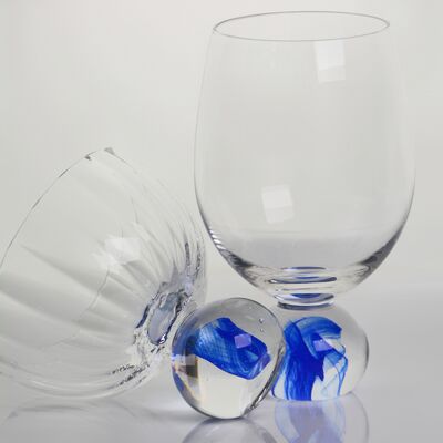 qualidade Elegante conjunto de vidros de vinho de cristal azul ideal para restaurantes hotéis bares e serviços de catering fornecendo clareza e estilo superior fábrica