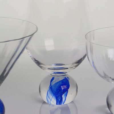 qualidade Elegante conjunto de vidros de vinho de cristal azul ideal para restaurantes hotéis bares e serviços de catering fornecendo clareza e estilo superior fábrica