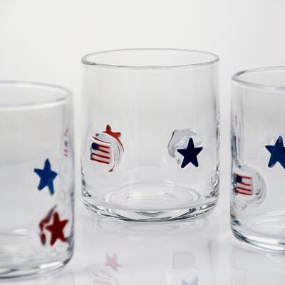 qualidade Ícone de Vidro Patriótico Soprado à Mão com Capacidade de 400ml - Copo Transparente para Whisky e Coquetéis fábrica