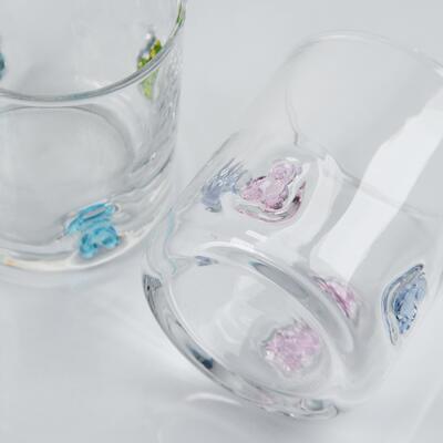 qualidade Copo de Icon de Ursinho de goma soprado à mão, 400 ml de copo limpo com ursinho colorido, copo de suco de uísque divertido para crianças adultos, presente de bares fofinhos fábrica
