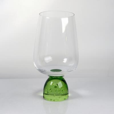 qualidade Copo de vidro de cristal de base de bolhas feito à mão com vidro de cristal livre de chumbo para jantar elegante fábrica