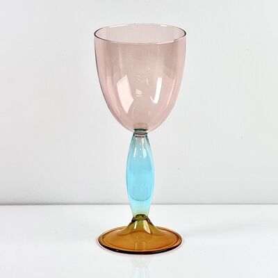 Qualidade Hand-Blown Gradient Color Borosilicate Wine Glasses, Multi-Color Artistic Stem Goblets for Wine, Cocktail, Home Bar & Party Decor fábrica