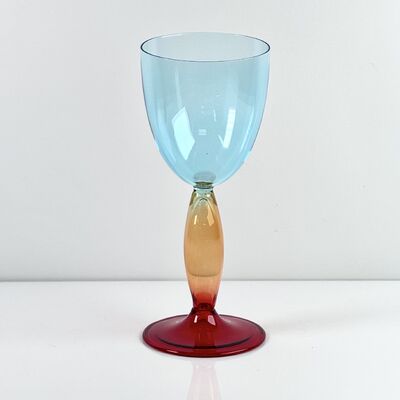 Qualidade Hand-Blown Gradient Color Borosilicate Wine Glasses, Multi-Color Artistic Stem Goblets for Wine, Cocktail, Home Bar & Party Decor fábrica