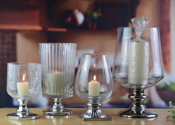 qualidade Candeeiros de pilares antigos feitos à mão com pé de prata fábrica