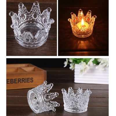 qualidade Romantic Crown Light Mini Votive Candlesticks, Candeeiros de vidro para festas fábrica