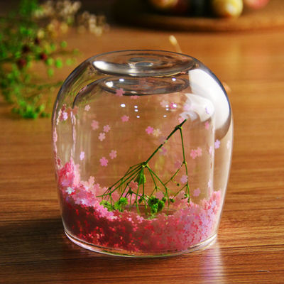 qualidade Copo de café de vidro de parede dupla personalizado Glitter Decorativo fábrica