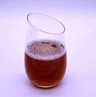 qualidade Bevel Oblique Edge Stemless Crystal Wine Glass Com Ângulo Superior fábrica