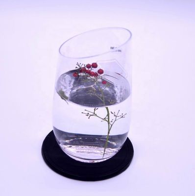 qualidade Bevel Oblique Edge Stemless Crystal Wine Glass Com Ângulo Superior fábrica