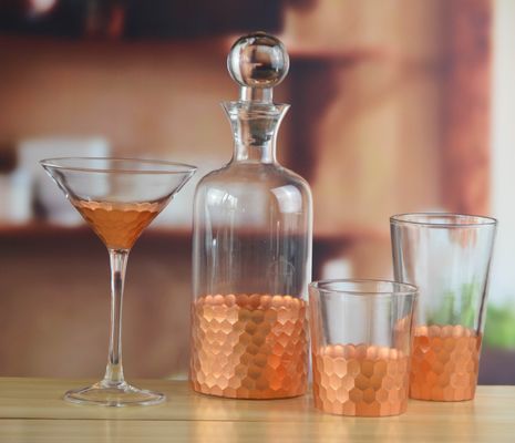 qualidade 450 ml de vidro de vinho de cristal sem caule de mel fábrica