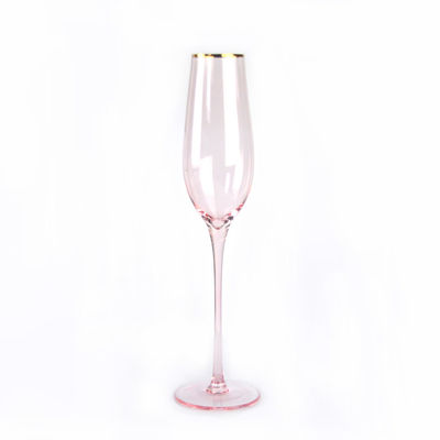 qualidade Copo de vinho de cristal rosa para festa de Natal fábrica