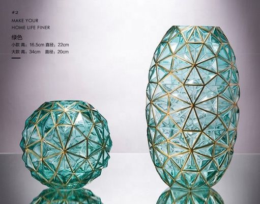 qualidade Vaso de vidro decorativo pintado à mão para casamento fábrica