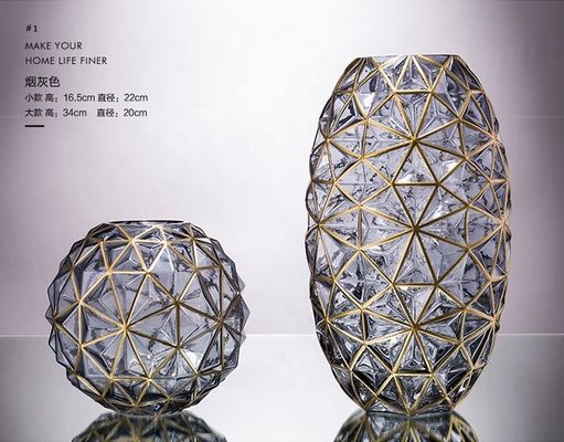 qualidade Vaso de vidro decorativo pintado à mão para casamento fábrica