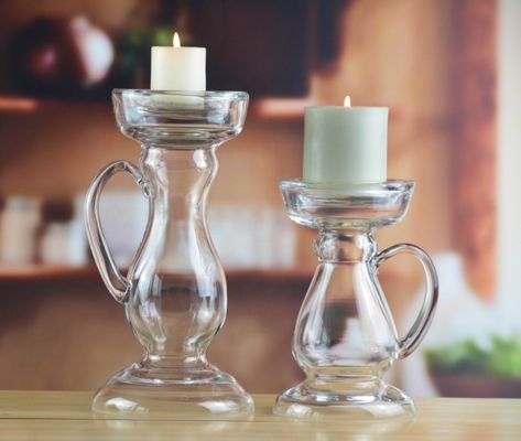 qualidade Novo Design Vaso de Vidro Decorativo Soprado à Mão Com Manopla fábrica